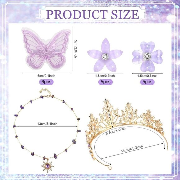 Princess Costume Set Alloy Rhinestones Jewelry Accessories for Women main image 4